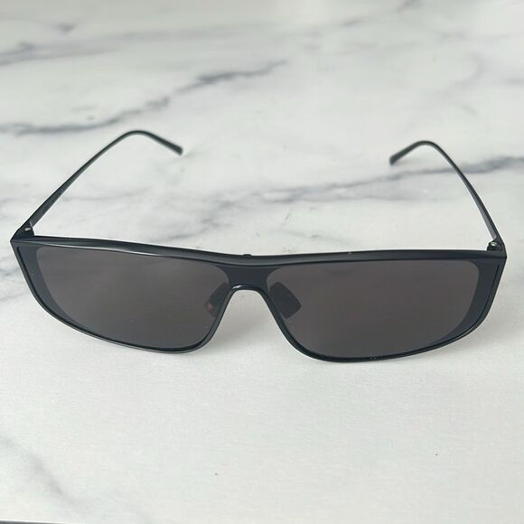 Saint Laurent 605 Luna Rectangular Sunglasses -002 99 S, New - Picture 1 of 16
